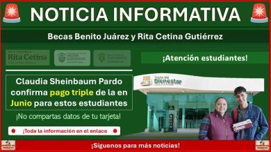 Claudia Sheinbaum Pardo confirma pago triple de la Beca Benito Juárez en Junio para estos estudiantes
