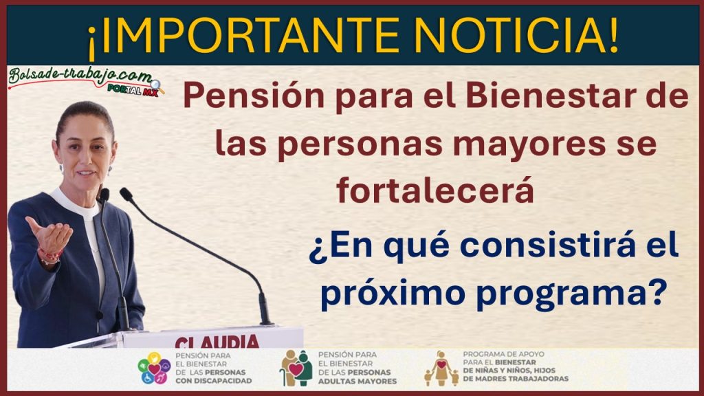 Claudia Sheinbaum fortalecera la pension Bienestar de las personas mayores con el programa hoy por ustedes manana por nosotros En que consistira