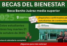 Comenzaron los pagos de la Beca Benito Juárez para Media Superior: Estos estudiantes cobran hoy martes 21 de octubre de 2025