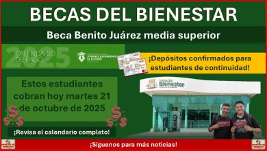 Comenzaron los pagos de la Beca Benito Juárez para Media Superior: Estos estudiantes cobran hoy martes 21 de octubre de 2025