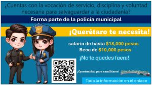 Con salario de hasta $18,000 pesos, el municipio de Cadereyta está invitando a participar en su convocatoria de reclutamiento