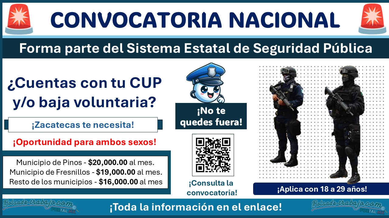 Con salarios de hasta $20,000.00 al mes, el estado de Zacatecas está invitando a participar en su convocatoria de reclutamiento nacional ¡Estos son los municipios y requisitos para aplicar!