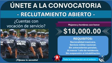 Con sueldo de $18,000.00 la Secretaría de Seguridad y Protección Ciudadana de Tijuana invita a su convocatoria de reclutamiento policial ¡Esto necesitas para aplicar con hasta 45 años!