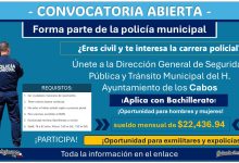 Con sueldo mensual de $22,436.94, el gobierno municipal de los Cabos invita a unirte a su policía municipal ¡Estos son los requisitos y documentos solicitados!