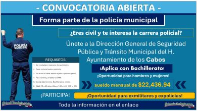 Con sueldo mensual de $22,436.94, el gobierno municipal de los Cabos invita a unirte a su policía municipal ¡Estos son los requisitos y documentos solicitados!