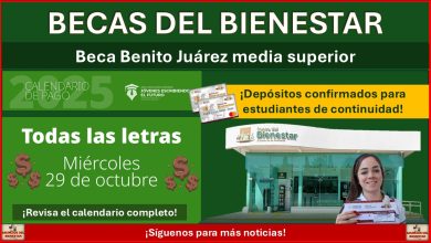Confirmadas las fechas de pago de Becas Benito Juárez nivel medio superior (Bachillerato) ¡Este es el calendario oficial!