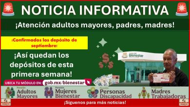 Confirmado el calendario de pagos para Pensiones del Bienestar en septiembre ¡Así quedan los depósitos de esta primera semana!