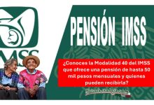 ¿Conoces la Modalidad 40 del IMSS que ofrece una pensión de hasta 50 mil pesos mensuales y quienes pueden recibirla?