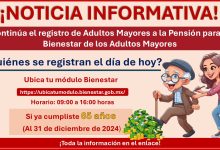 Continúa el registro de Adultos Mayores a la Pensión para el Bienestar de los Adultos Mayores - ¿Quiénes se registran el día de hoy?