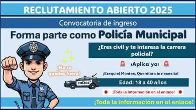 Convocatoria de ingreso 2025 – Forma parte de la policía municipal de Ezequiel Montes, Querétaro ¡Conoce las bases de participación!