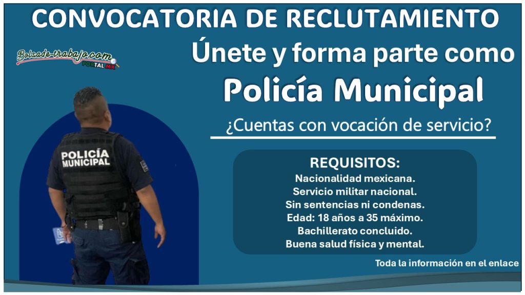 Convocatoria de reclutamiento en San Mateo Atenco, Estado de México ¡Estos son los requisitos para aplicar a la policía municipal!