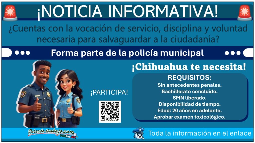 Convocatoria de reclutamiento policial de Gómez Farias, Chihuahua ¡Estos son los requisitos para aplicar!