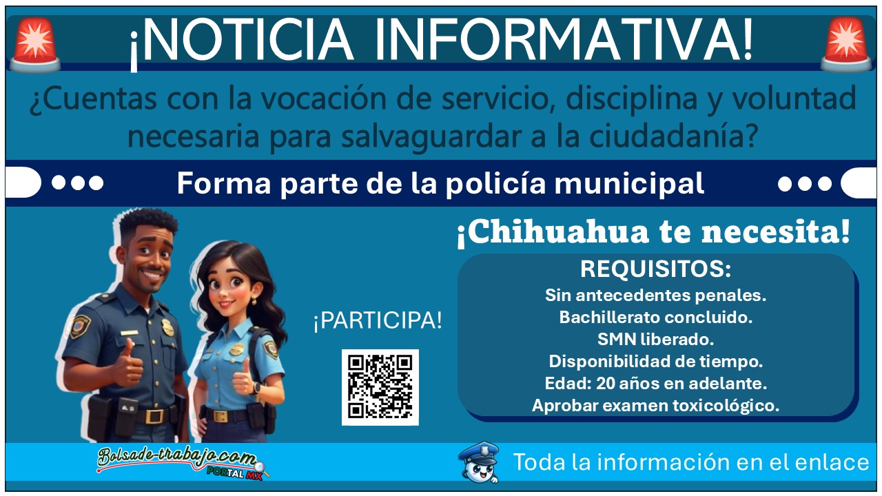 Convocatoria de reclutamiento policial de Gómez Farias, Chihuahua ¡Estos son los requisitos para aplicar! 1 Convocatoria de reclutamiento policial de Gómez Farias, Chihuahua ¡Estos son los requisitos para aplicar!