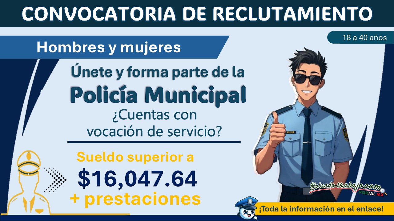 Convocatoria de reclutamiento policial de La Paz, Baja California Sur ¡Sueldo mensual bruto de $16,047.64! 1 Convocatoria de reclutamiento policial de La Paz, Baja California Sur ¡Sueldo mensual bruto de $16,047.64!
