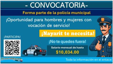 Convocatoria de reclutamiento policial en Nayarit, conoce el municipio que está ofreciendo un salario de hasta $10,034.00 al mes