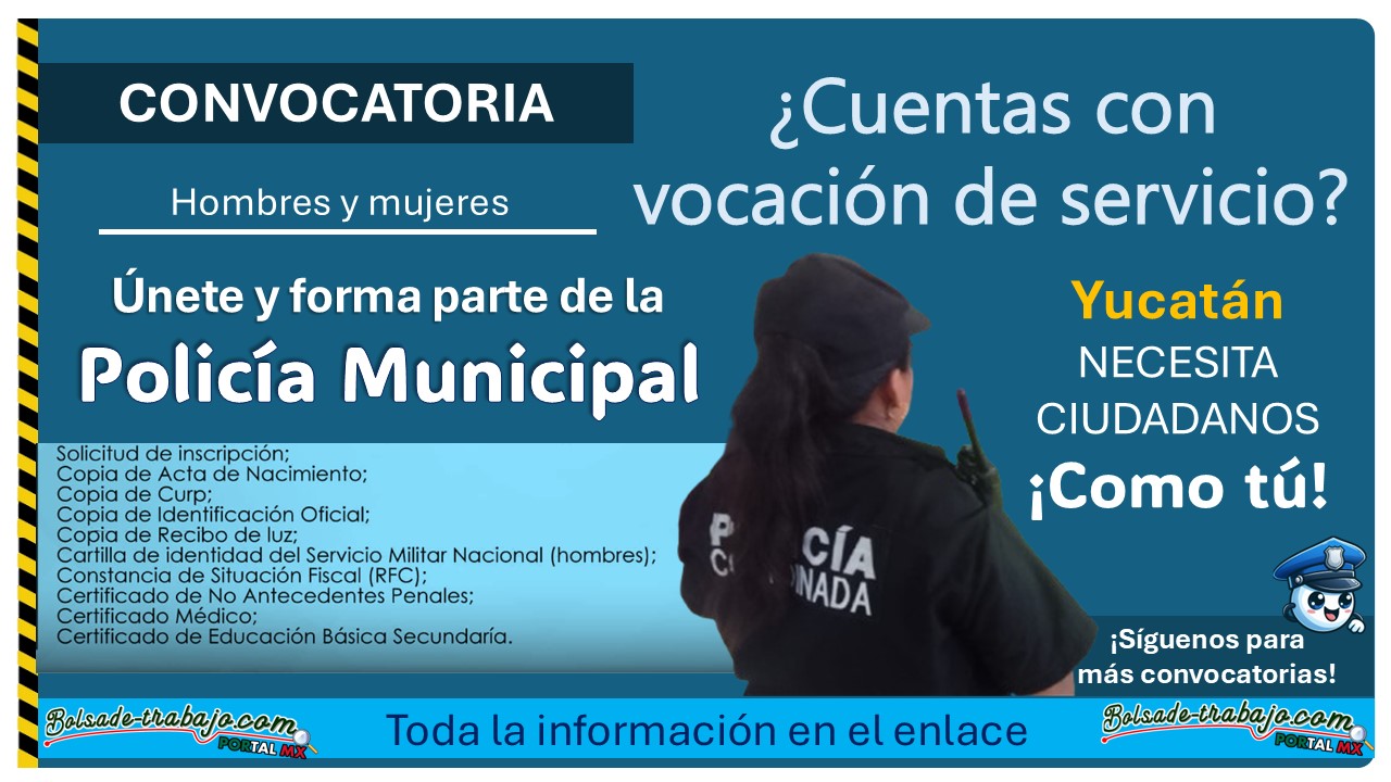 Convocatoria de reclutamiento policial en Tetiz, Yucatán ¡Esto necesitas para aplicar! 1 Convocatoria de reclutamiento policial en Tetiz, Yucatán ¡Esto necesitas para aplicar!