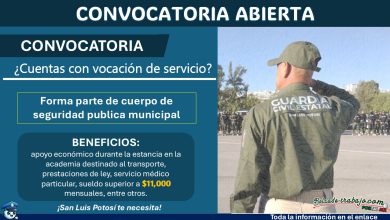 Convocatoria de reclutamiento policial en Villa de Pozos, San Luis Potosí ¡Puedes aplicar con media cartilla de SMN!