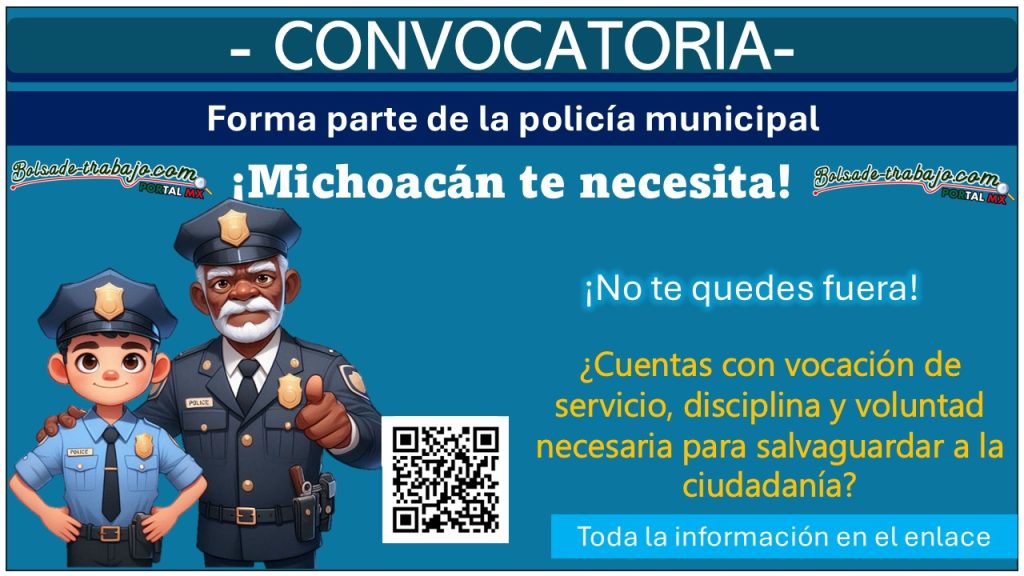 Convocatoria de reclutamiento policial – Únete a la seguridad municipal de Pátzcuaro, Michoacán ¡Conoce como aplicar!