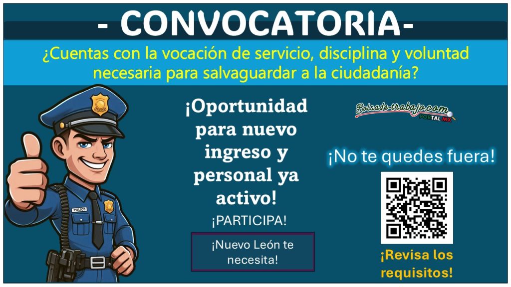 Convocatoria de reclutamiento policial – Únete al municipio de Mier y Noriega, Nuevo León ¡Conoce las bases de participación para nuevo ingreso y personal ya activo!