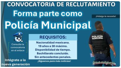Convocatoria para aspirantes a policía municipal en Pacula, Hidalgo ¡Aplica con hasta 30 años y escolaridad mínima de Bachillerato!
