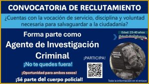 Convocatoria permanente – Agente Estatal de Investigación Criminal de BCS ¡Estos son los requisitos para aplicar!