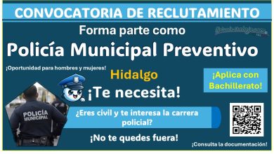 Convocatoria policial en Hidalgo: Conoce los requisitos para ser policía municipal preventivo en Chapatongo