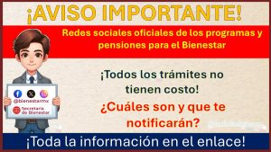 ¿Cuáles son las redes sociales oficiales de los programas y pensiones para el Bienestar?