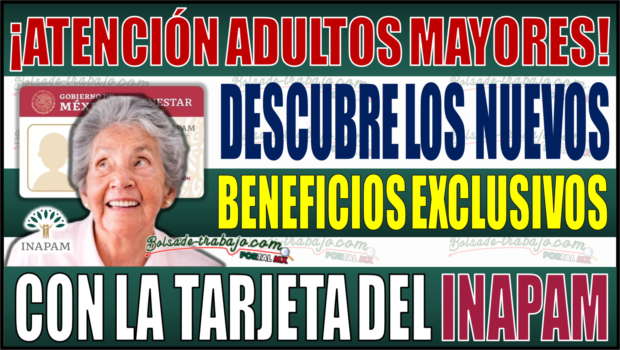 Descubre los NUEVOS beneficios exclusivos para Adultos Mayores con la tarjeta del INAPAM