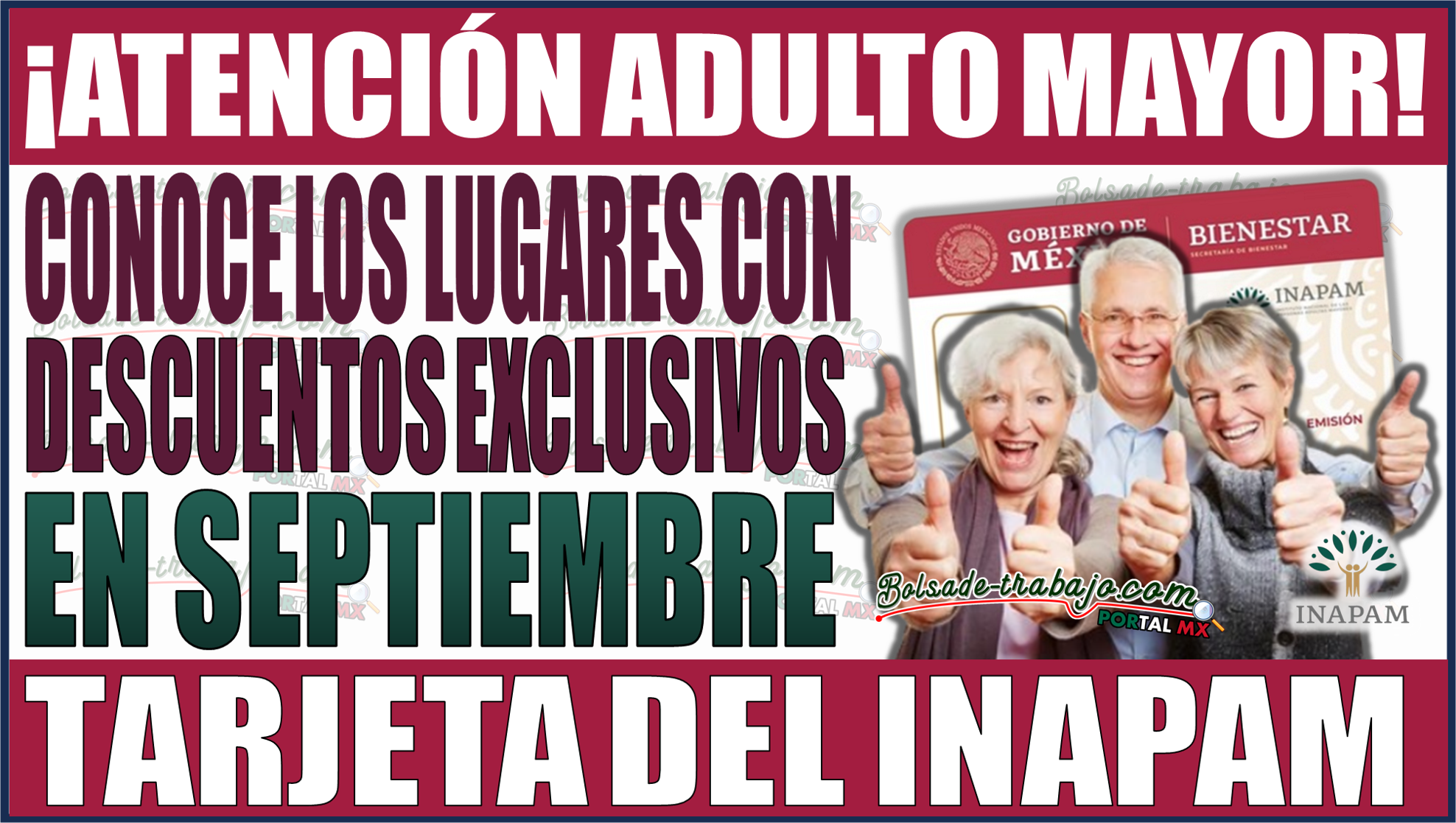 Descubre los lugares con descuentos exclusivos en septiembre para Adultos Mayores con tarjeta INAPAM