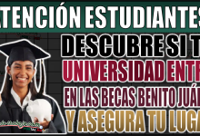 Descubre si tu universidad es prioritaria para las Becas Benito Juárez y asegura tu lugar en el programa