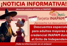 Descuentos especiales para adultos mayores con credencial INAPAM durante el Grito de Independencia 