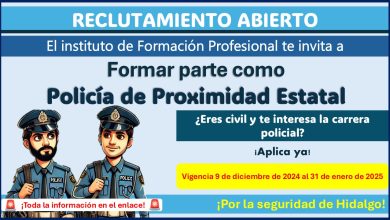 El Instituto de Formación Profesional está invitando a formar parte de la policía de su proximidad estatal de Hidalgo, conoce los requisitos y documentos solicitados