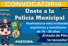 El estado de México lanza convocatoria de reclutamiento con apoyo de beca para fungir como policía municipal, aplica para el municipio que está ofreciendo empleo a expolicías municipales y exmilitares