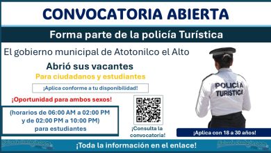 El gobierno municipal de Atotonilco El Alto, Jalisco está reclutando personal para su policía turística “Vías Verdes” ¡También puedes aplicar si eres estudiante!