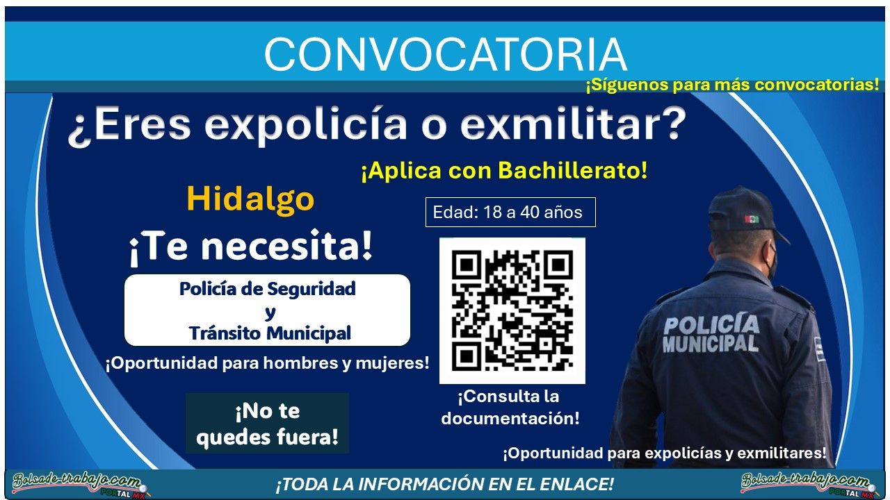 El gobierno municipal de Mineral de Monte, Hidalgo está invitando a hombres y mujeres a formar parte de su policía de seguridad y de tránsito municipal ¡Estos son los requisitos para aplicar!