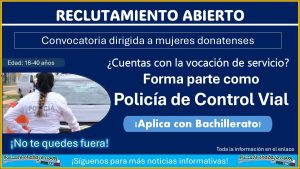 El municipio de Donato Guerra ha lanzado su convocatoria de reclutamiento de policías del área de control vial ¡Estos son los requisitos para mujeres!