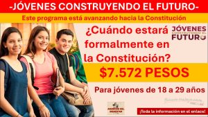 El programa Jóvenes Construyendo el Futuro está avanzando hacia la Constitución ¿Cuándo estará formalmente en la Constitución?