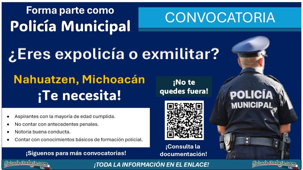 Empleo de policía: Forma parte de la policía municipal de Nahuatzen, Michoacán ¡Estos son los requisitos y documentos!