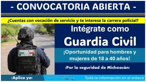 Empleo policial en Michoacán: Conoce la convocatoria de reclutamiento de Zacapu y forma parte como guardia civil ¡Aplica con hasta 40 años!
