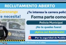 Empleo policial en Puebla: Conoce la convocatoria de reclutamiento de Coronango ¡Aplica con hasta 40 años, estos son los requisitos!