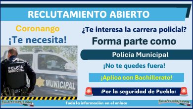 Empleo policial en Puebla: Conoce la convocatoria de reclutamiento de Coronango ¡Aplica con hasta 40 años, estos son los requisitos!