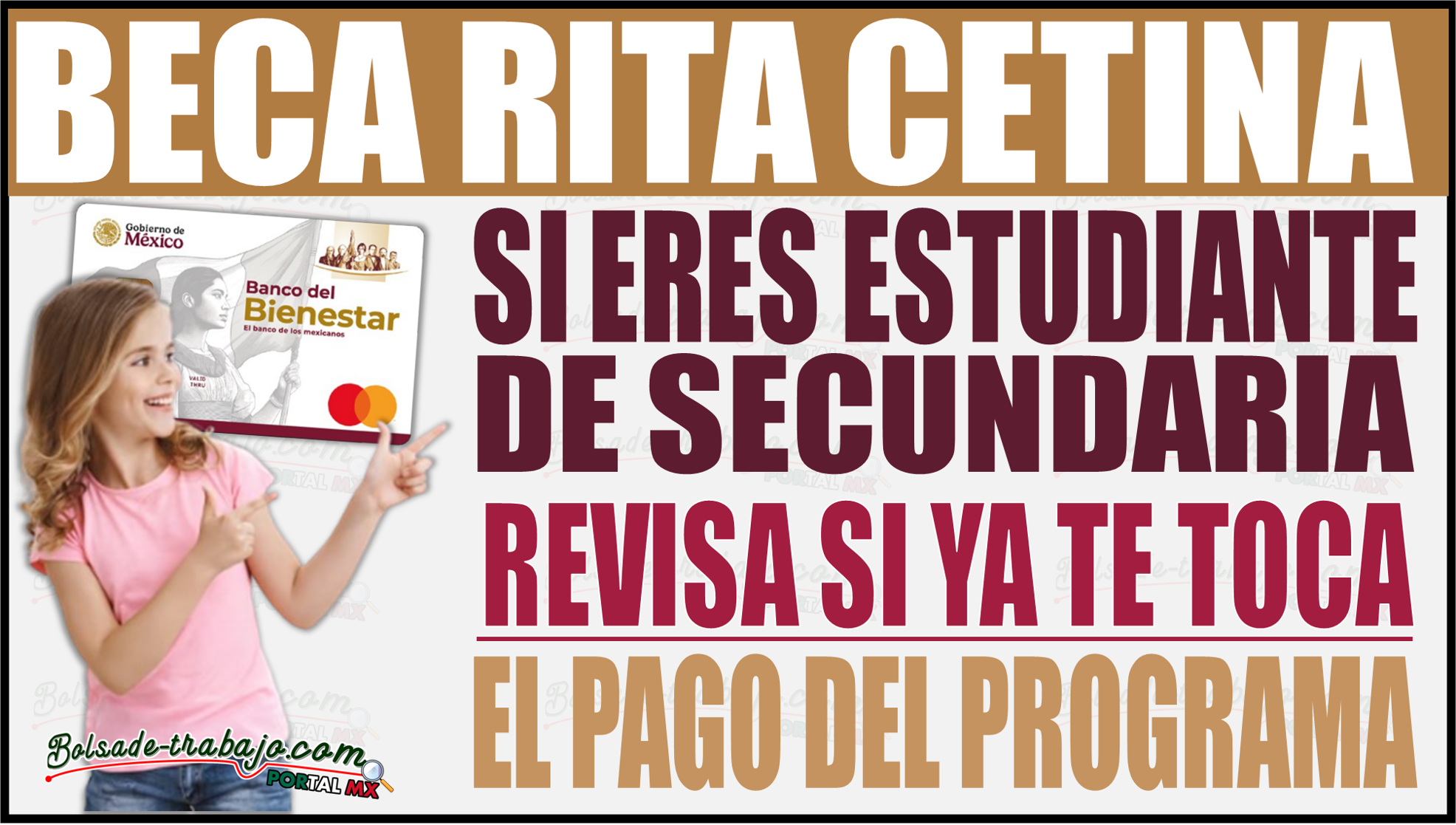 ¿Eres estudiante de secundaria? Revisa si ya te toca el depósito de la Beca Rita Cetina 1 ¿Eres estudiante de secundaria? Revisa si ya te toca el depósito de la Beca Rita Cetina