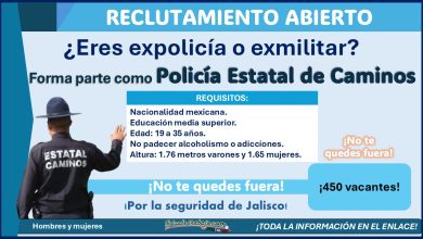 ¿Eres expolicía o exmilitar? Conoce la convocatoria del gobierno de Jalisco y aplica para una de las 450 vacantes de policía estatal de caminos ¡Estos son los requisitos y documentos solicitados!