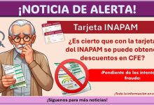 ¿Es cierto que con la tarjeta del INAPAM se puede obtener descuentos en CFE?