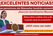 Estas pensiones del Bienestar tendrán aumento en enero ¡Descubre cuáles son y de cuanto será el aumento!