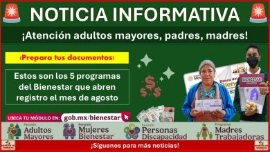 Estos son los 5 programas del Bienestar que abren registro el mes de agosto ¡Prepara tus documentos!