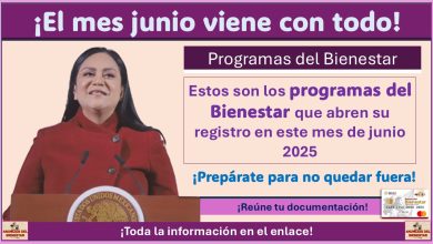 Estos son los programas del Bienestar que abren su registro en este mes de junio 2025 ¡Prepárate para no quedar fuera!