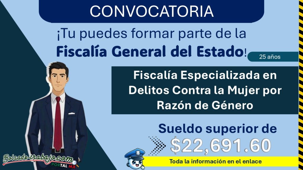 Forma parte de la FGE de Baja California en la Fiscalía Especializada en Delitos Contra la Mujer por Razón de Género ¡Sueldo de $22,691.60!