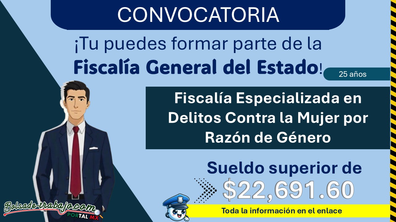 Forma parte de la FGE de Baja California en la Fiscalía Especializada en Delitos Contra la Mujer por Razón de Género ¡Sueldo de $22,691.60! 1 Forma parte de la FGE de Baja California en la Fiscalía Especializada en Delitos Contra la Mujer por Razón de Género ¡Sueldo de $22,691.60!