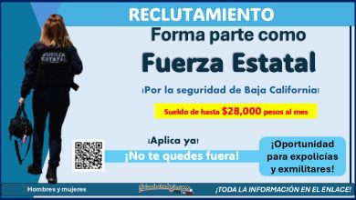 Forma parte de la Fuerza Estatal de Baja California y recibe un sueldo de hasta $28,000.00 pesos ¡Conoce todas las vacantes!